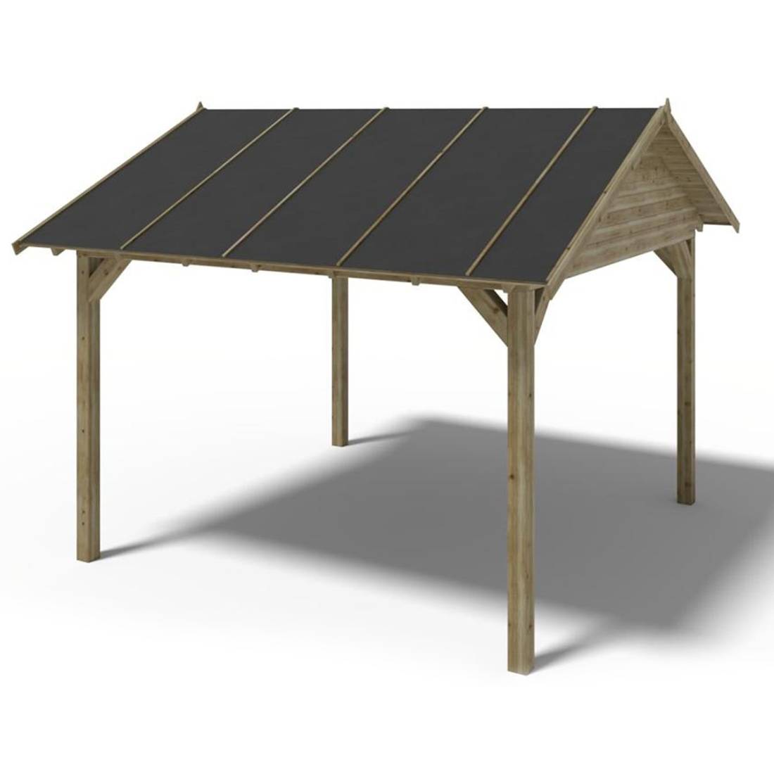 Altanka - Pergola de jardin 4.04x4.04m avec panneaux - traité - ALT127 - ALTANKA - Image 4