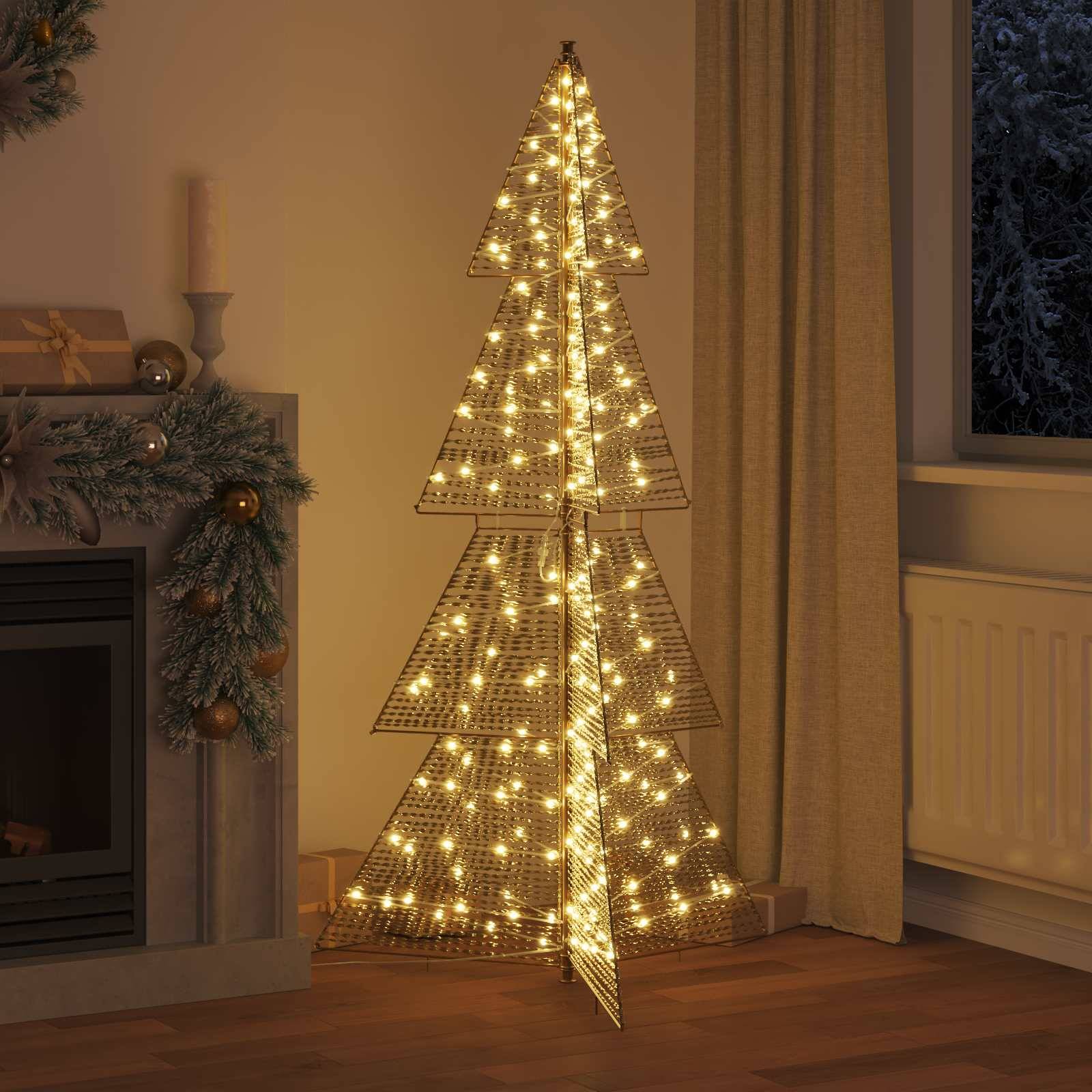 Vidaxl - Sapin de Noël avec 240 LED Blanc chaud 180 cm PET vidaXL 42019219 - Image 4