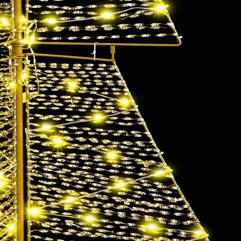 Vidaxl - Sapin de Noël avec 240 LED Blanc chaud 180 cm PET vidaXL 42019219 - Image 8