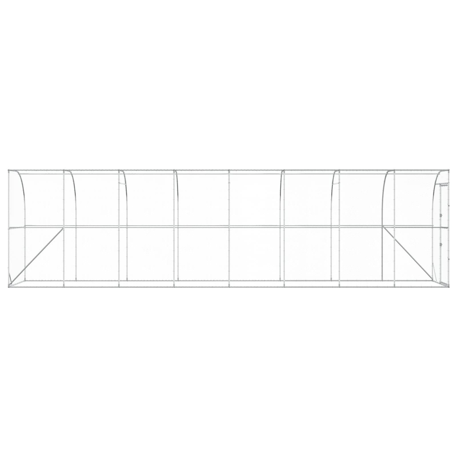 Vidaxl - Poulailler contre le mur Argenté 600 x 150 x 215 cm vidaXL 3434703 - Image 6