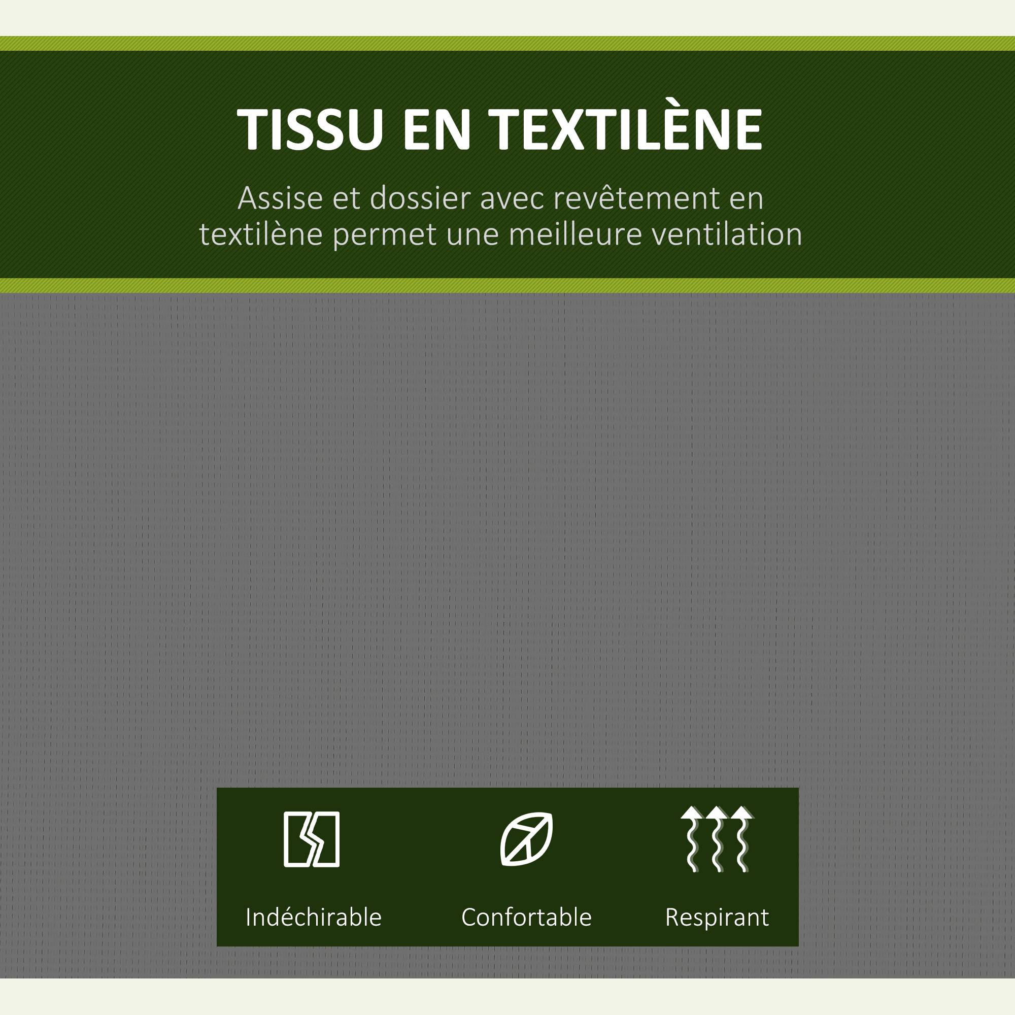 Outsunny - Balancelle de jardin 3 places grand confort toit imperméabilisé inclinaison réglable assise et dossier ergonomique acier textilène gris - Outsunny - Image 6