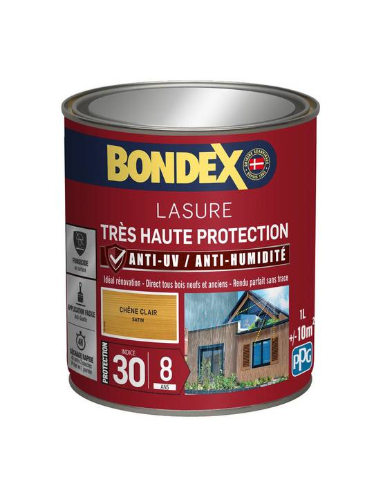 Bondex - Lasure 8ans Très Haute Protection Satiné Bidon 1l - Bondex