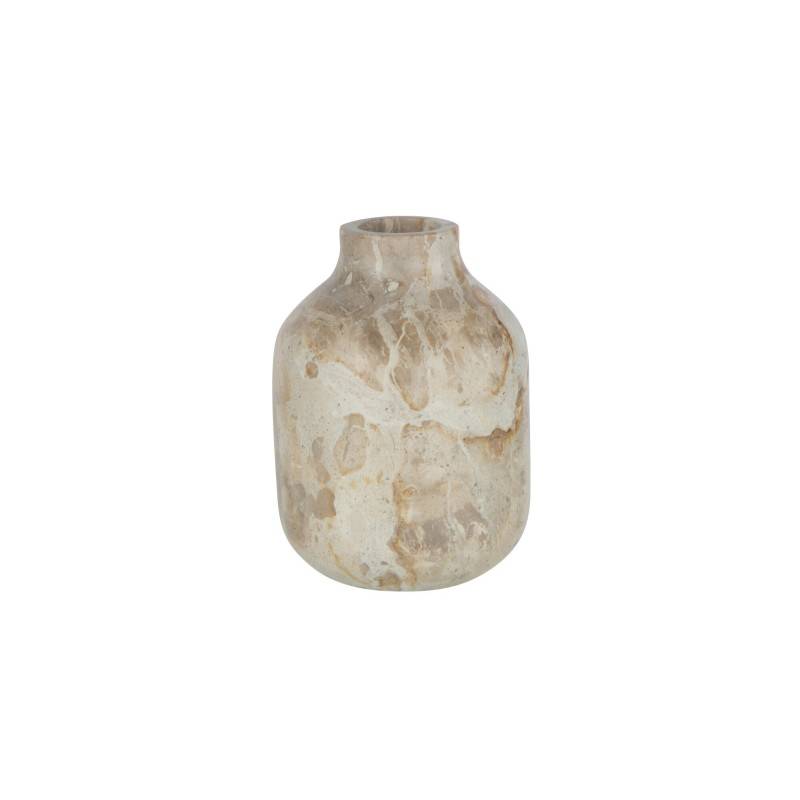Vase en pierre beige 11x11x15 cm - J-Line