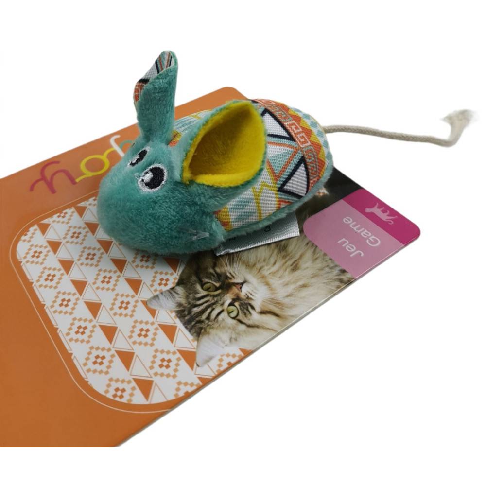 Zolux - Souris vert Kali   14 x 5 x 3 cm avec catnip Jouet chat - Image 4