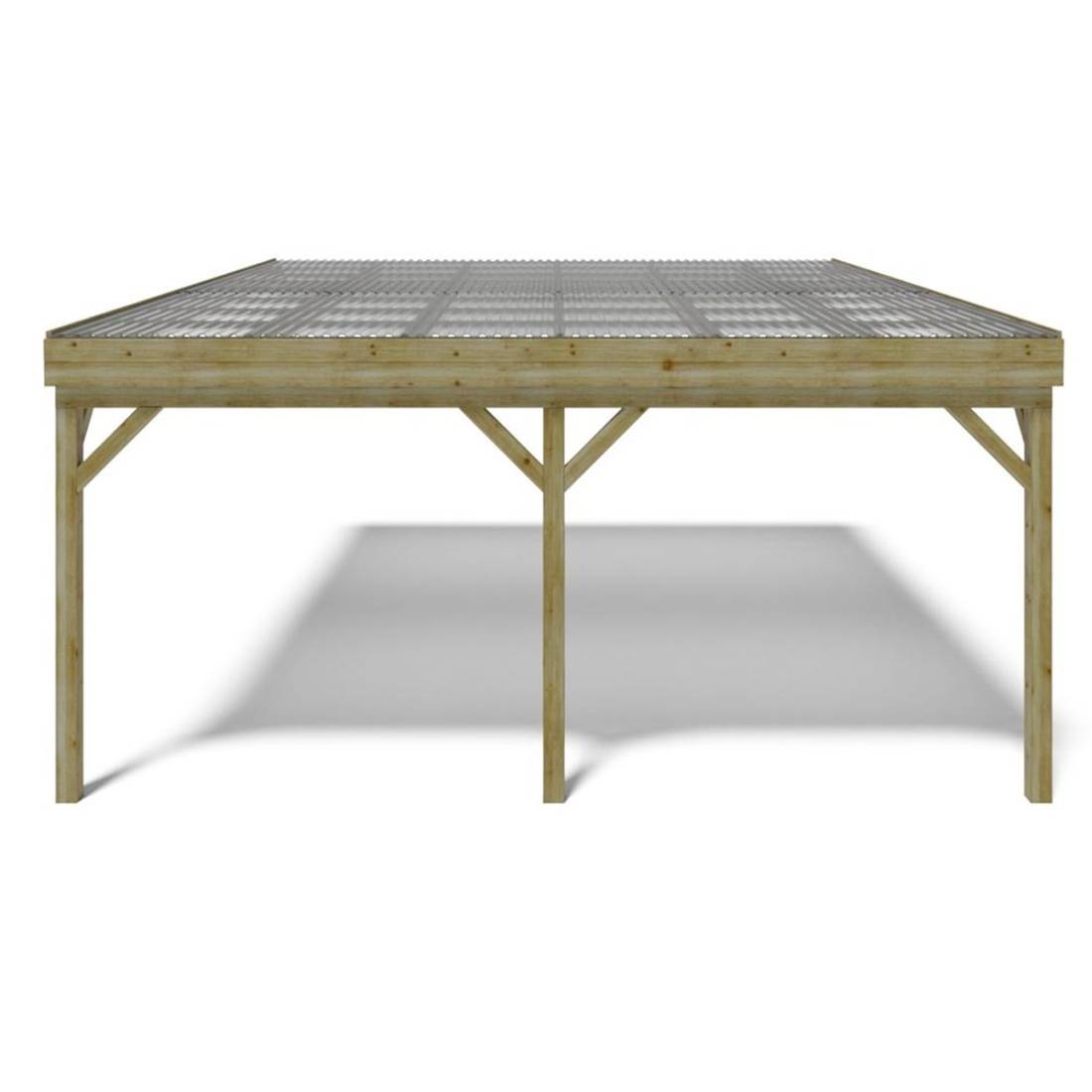 Altanka - Carport, abri de voiture  5.8x5.06 m - 29 m2 - couverture PVC  - CAR23PVCTR - ALTANKA - Image 2