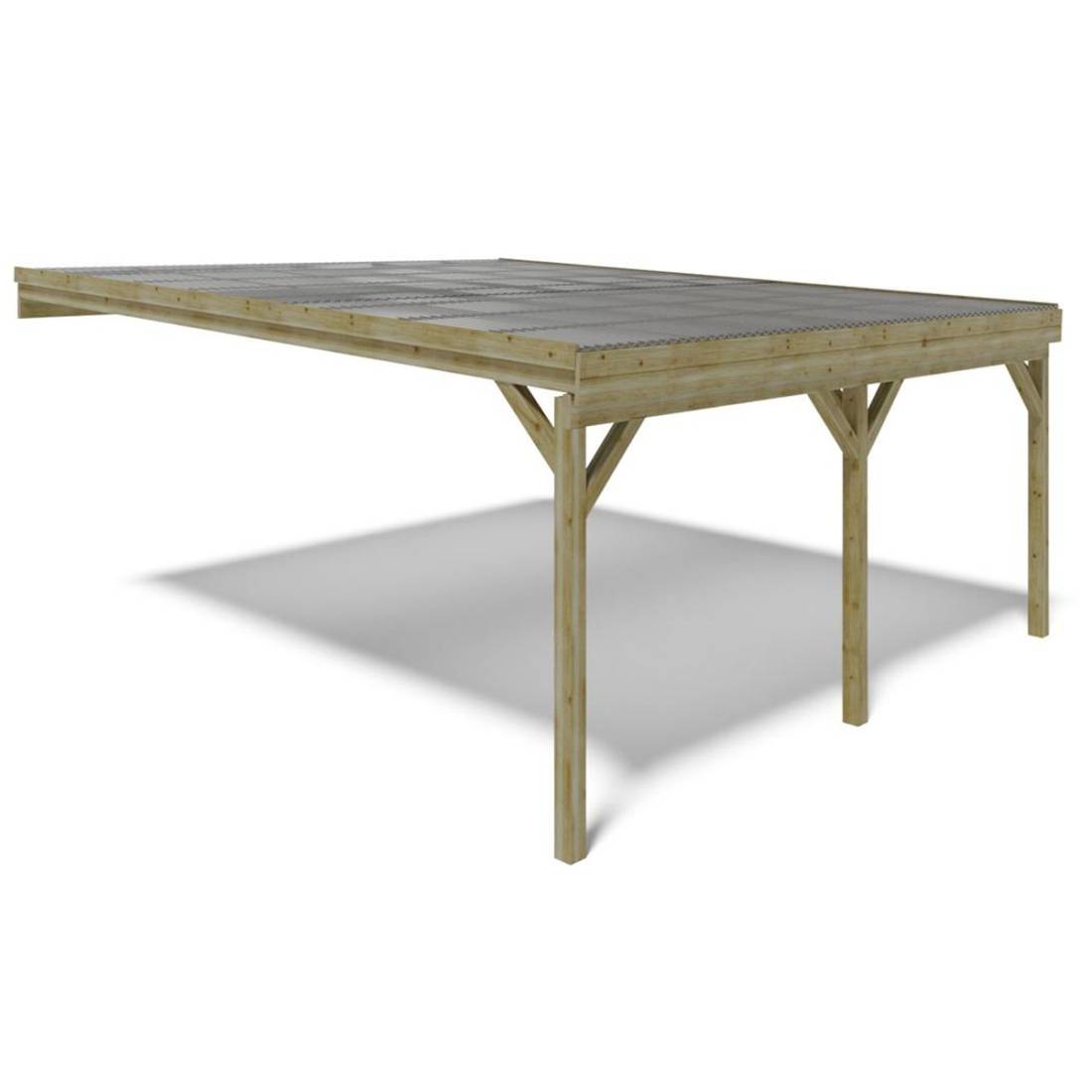 Altanka - Carport, abri de voiture  5.8x5.06 m - 29 m2 - couverture PVC  - CAR23PVCTR - ALTANKA - Image 6