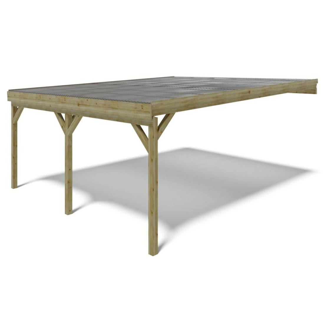 Altanka - Carport, abri de voiture  5.8x5.06 m - 29 m2 - couverture PVC  - CAR23PVCTR - ALTANKA - Image 1