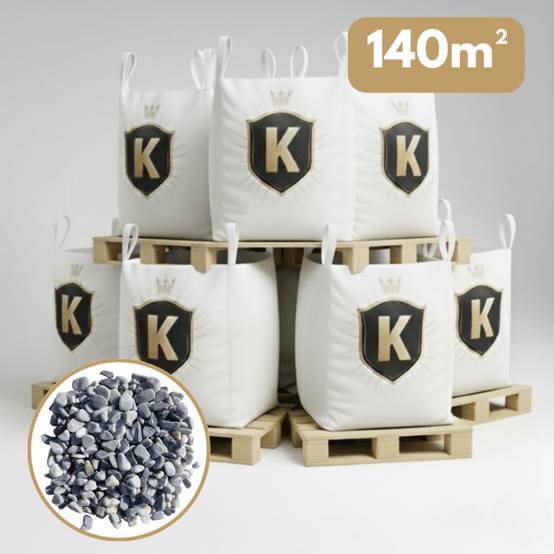 Galet gris bleu 15/25 mm – Pack 7 Big Bag +/- 1,5T – 140 m² - Image 1