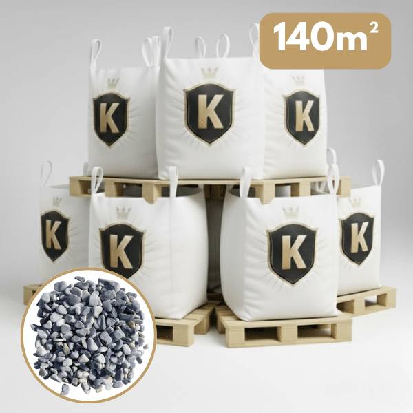 Galet gris bleu 15/25 mm – Pack 7 Big Bag +/- 1,5T – 140 m² - Image 1