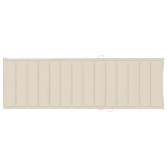 Chaise longue de jardin Bois d'acacia solide Beige 200 x 59/63 x 30/62/76/85 cm - PANGIVO - Image 9
