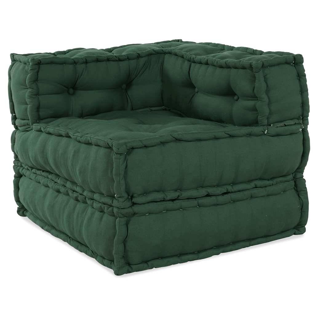 Canapé modulaire coton vert 70 x 70 x 54 cm - PANGIVO - Image 2