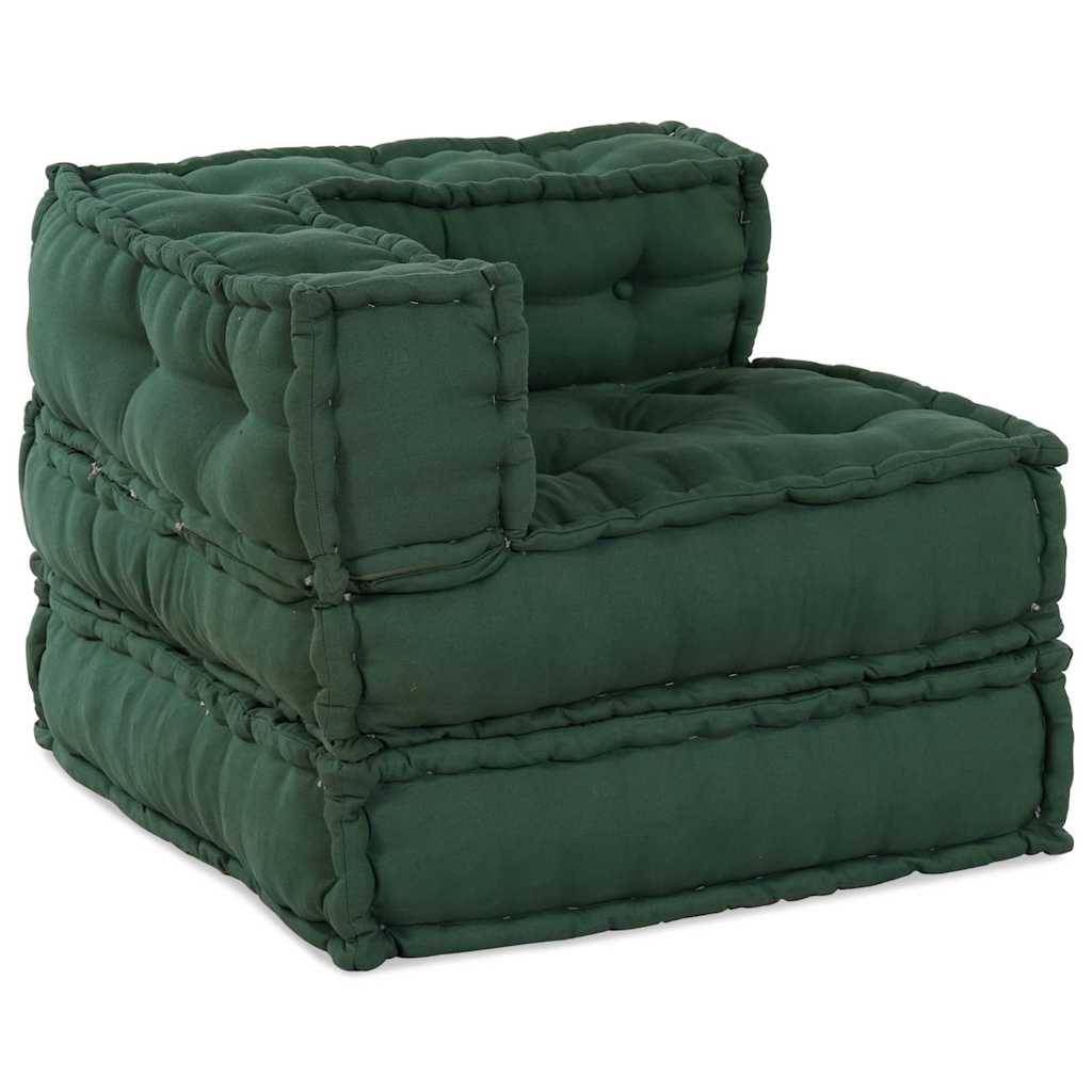 Canapé modulaire coton vert 70 x 70 x 54 cm - PANGIVO - Image 5