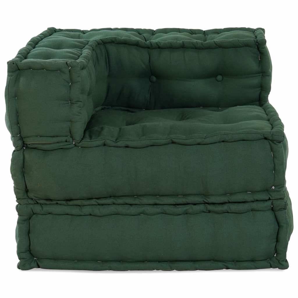 Canapé modulaire coton vert 70 x 70 x 54 cm - PANGIVO - Image 4