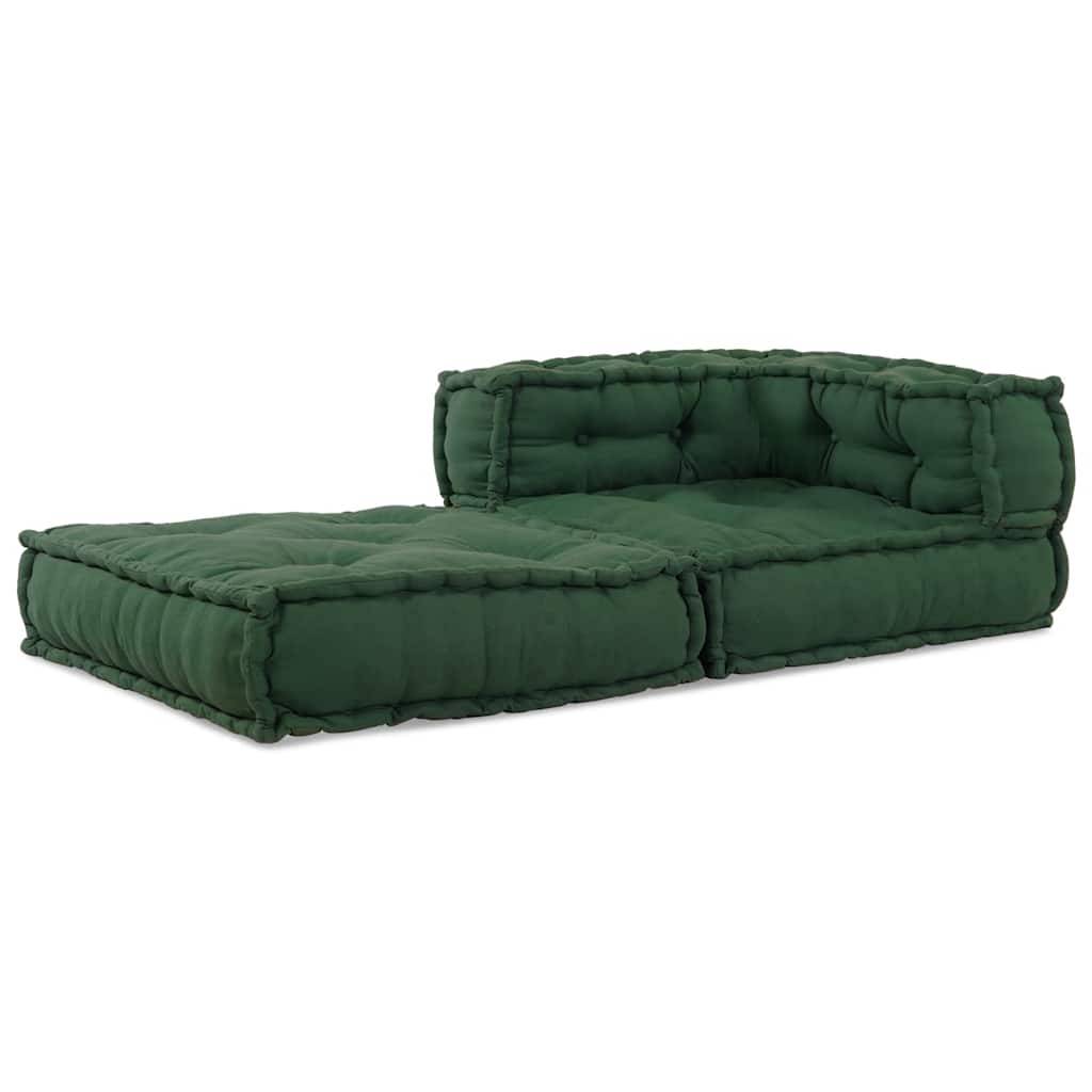 Canapé modulaire coton vert 70 x 70 x 54 cm - PANGIVO - Image 7
