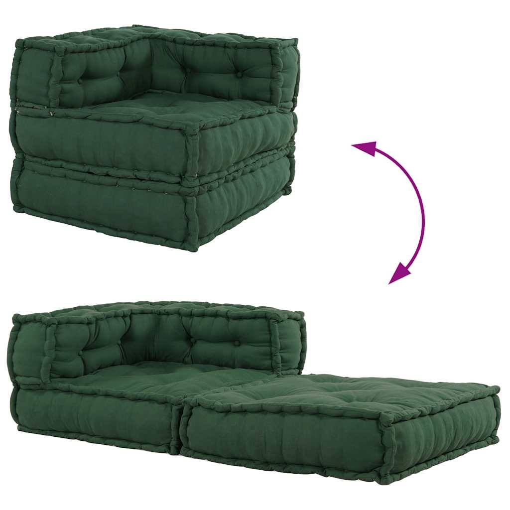 Canapé modulaire coton vert 70 x 70 x 54 cm - PANGIVO - Image 10