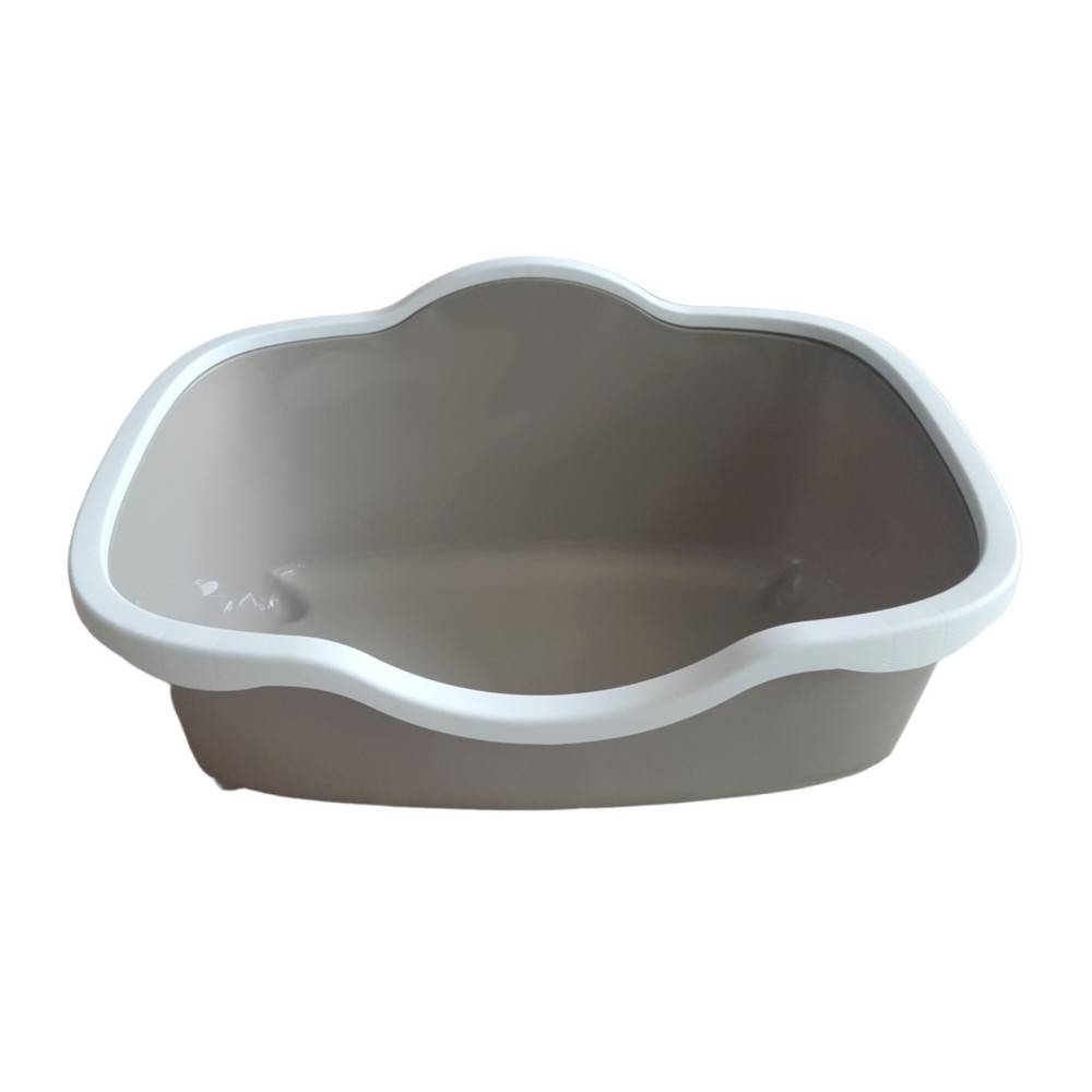 animallparadise - Bac à litière allongé taupe 59 x 39x 27 cm pour chat - Image 3