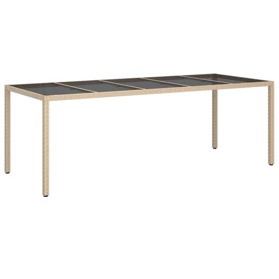 Maison Chic - Table De Jardin - Table Extérieure Beige 250 x 100 x 75 cm Poly rotin - Image 1
