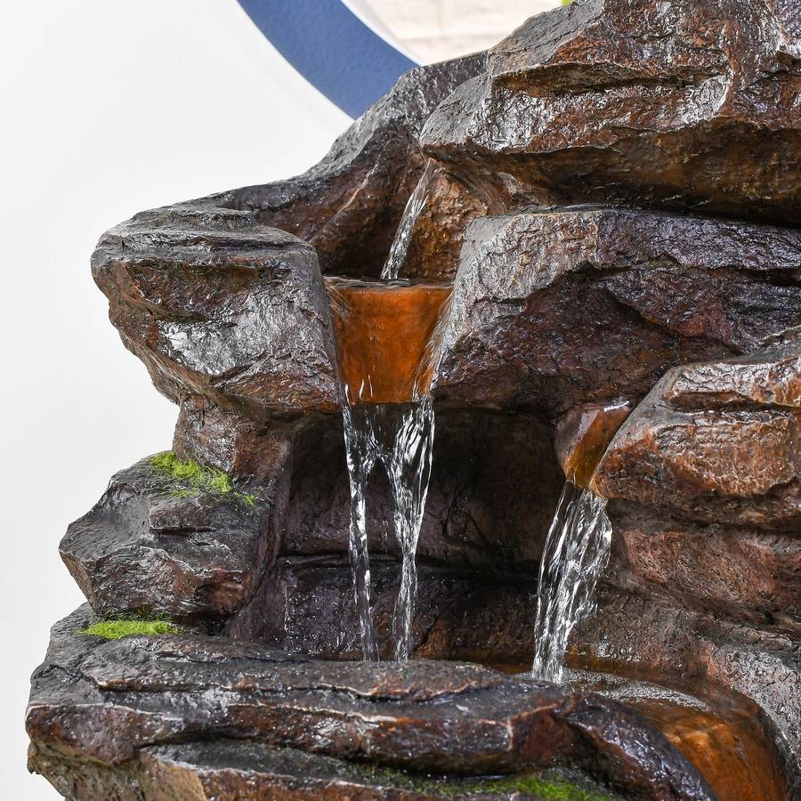Zen Light - Grande Fontaine de Jardin Niagara – Fontaine Intérieur et Extérieur Cascade 5 Niveaux avec Led – Circuit fermé – H 71cm – Zen'Light - Image 5
