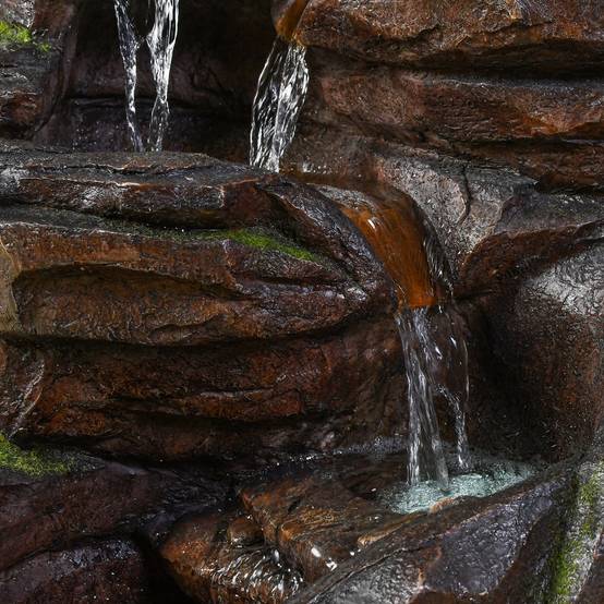 Zen Light - Grande Fontaine de Jardin Niagara – Fontaine Intérieur et Extérieur Cascade 5 Niveaux avec Led – Circuit fermé – H 71cm – Zen'Light - Image 6