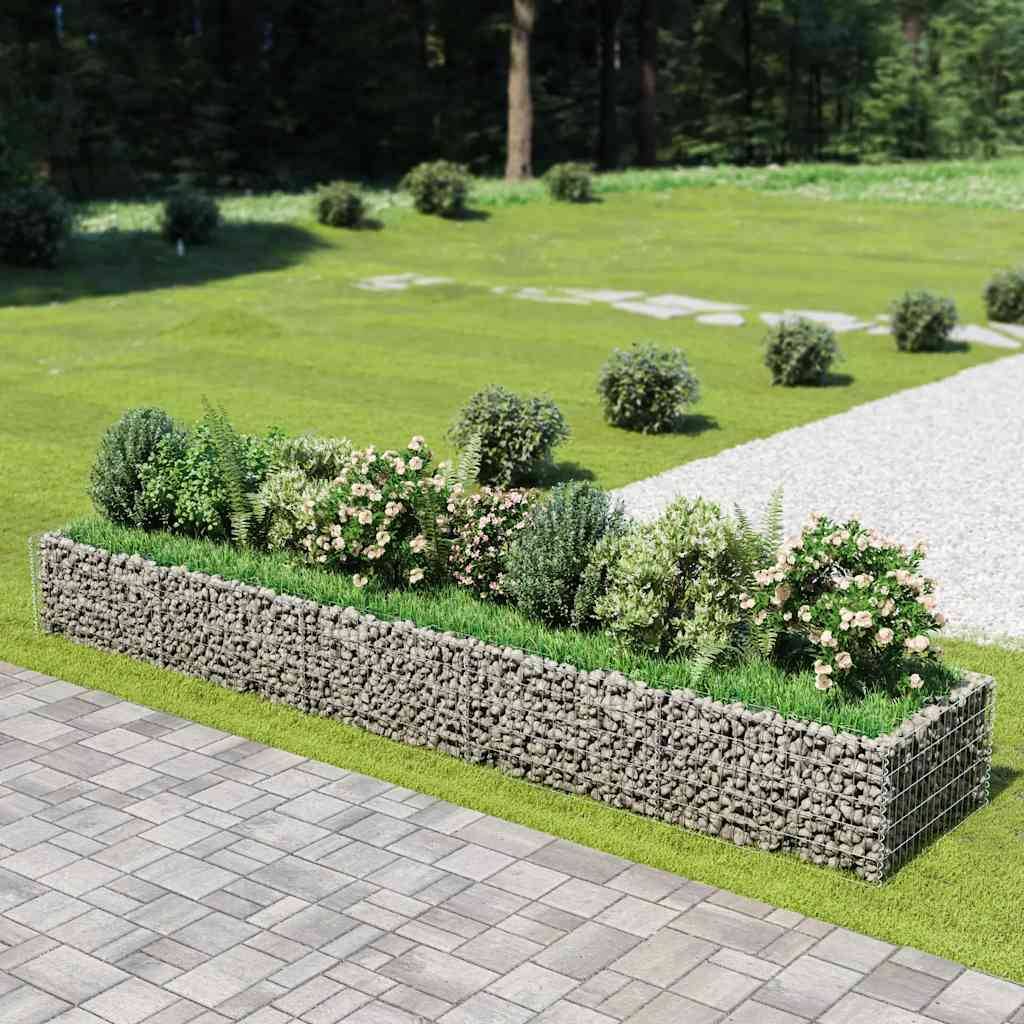 Vidaxl - Lit surélevé à gabion Acier galvanisé 450x90x50 cm vidaXL 143553 - Image 1