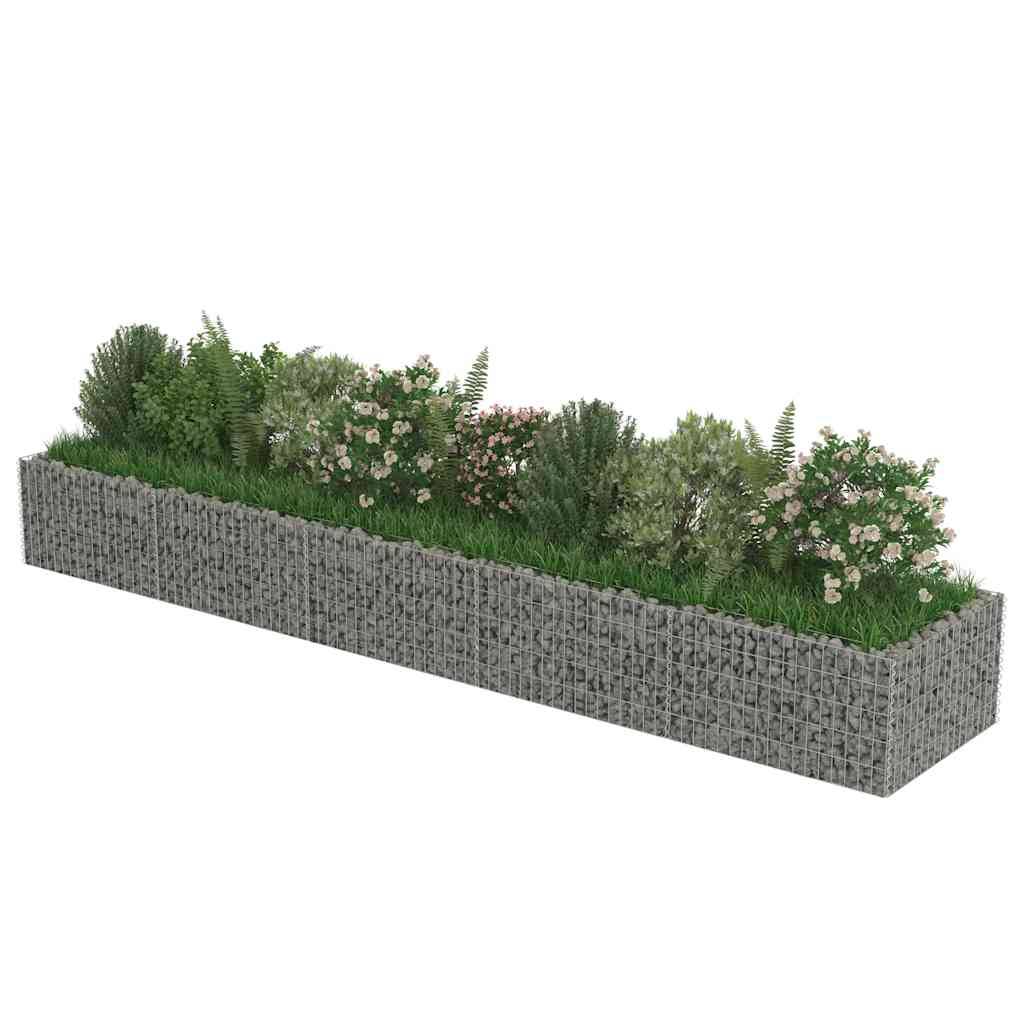 Vidaxl - Lit surélevé à gabion Acier galvanisé 450x90x50 cm vidaXL 143553 - Image 5
