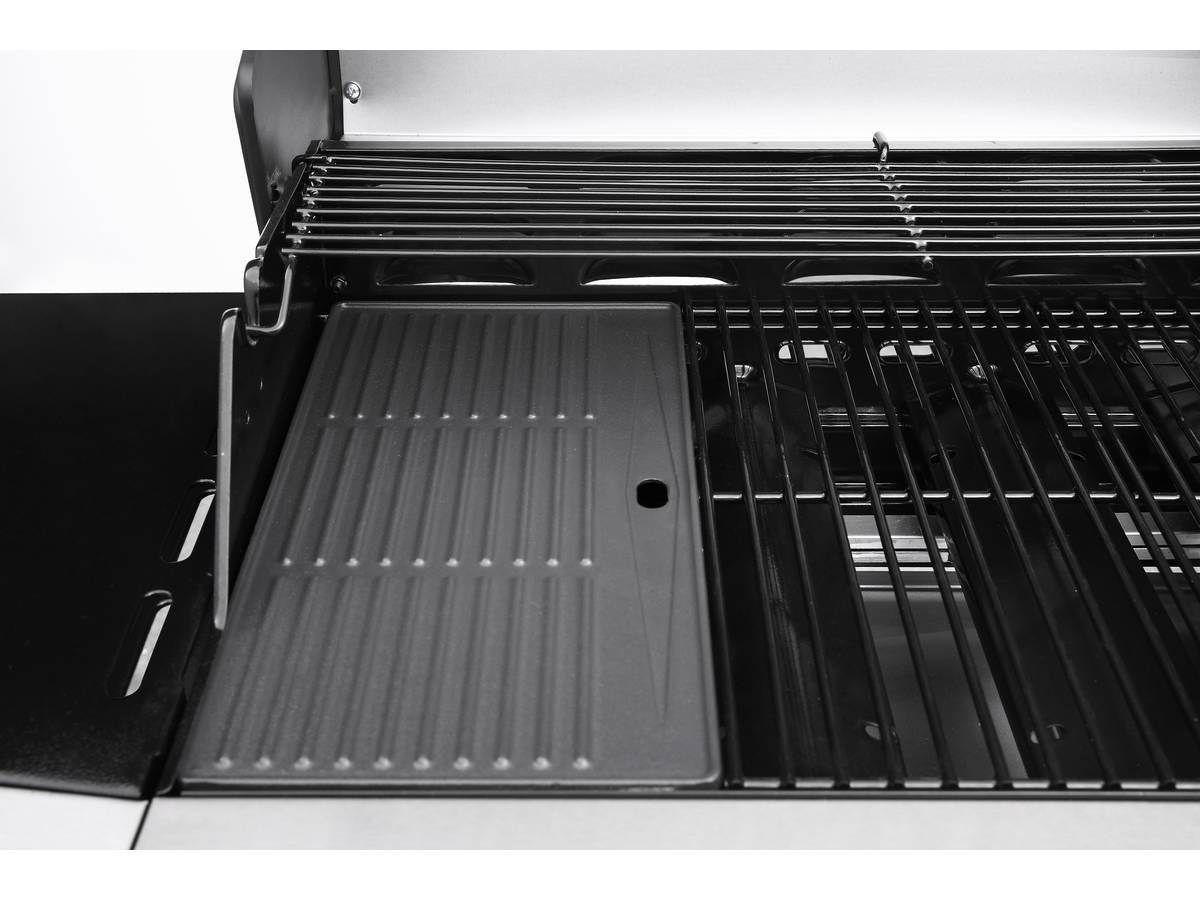 Barbecue Gaz "bingo 4" - 4 Brûleurs Dont 1 Latéral - 14kw + Housse Protection - Argenté -habitat Et Jardin - Image 4