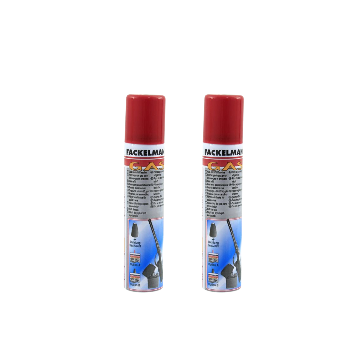 Lot de 2 recharges de gaz 90 ml Fackelmann Tecno - Image 1