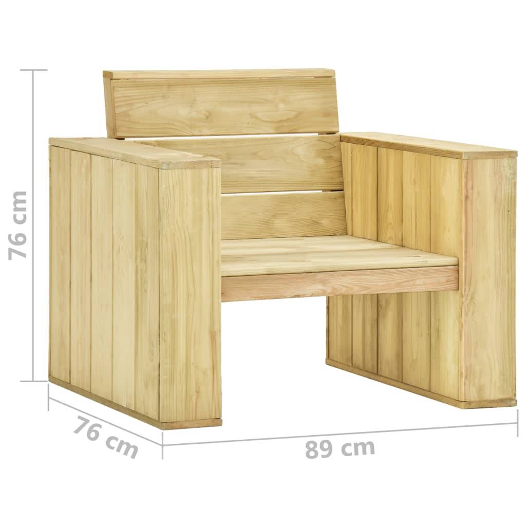 Helloshop26 - Salon de jardin meuble d'extérieur ensemble de mobilier 4 pièces avec coussins bois de pin imprégné - Image 7