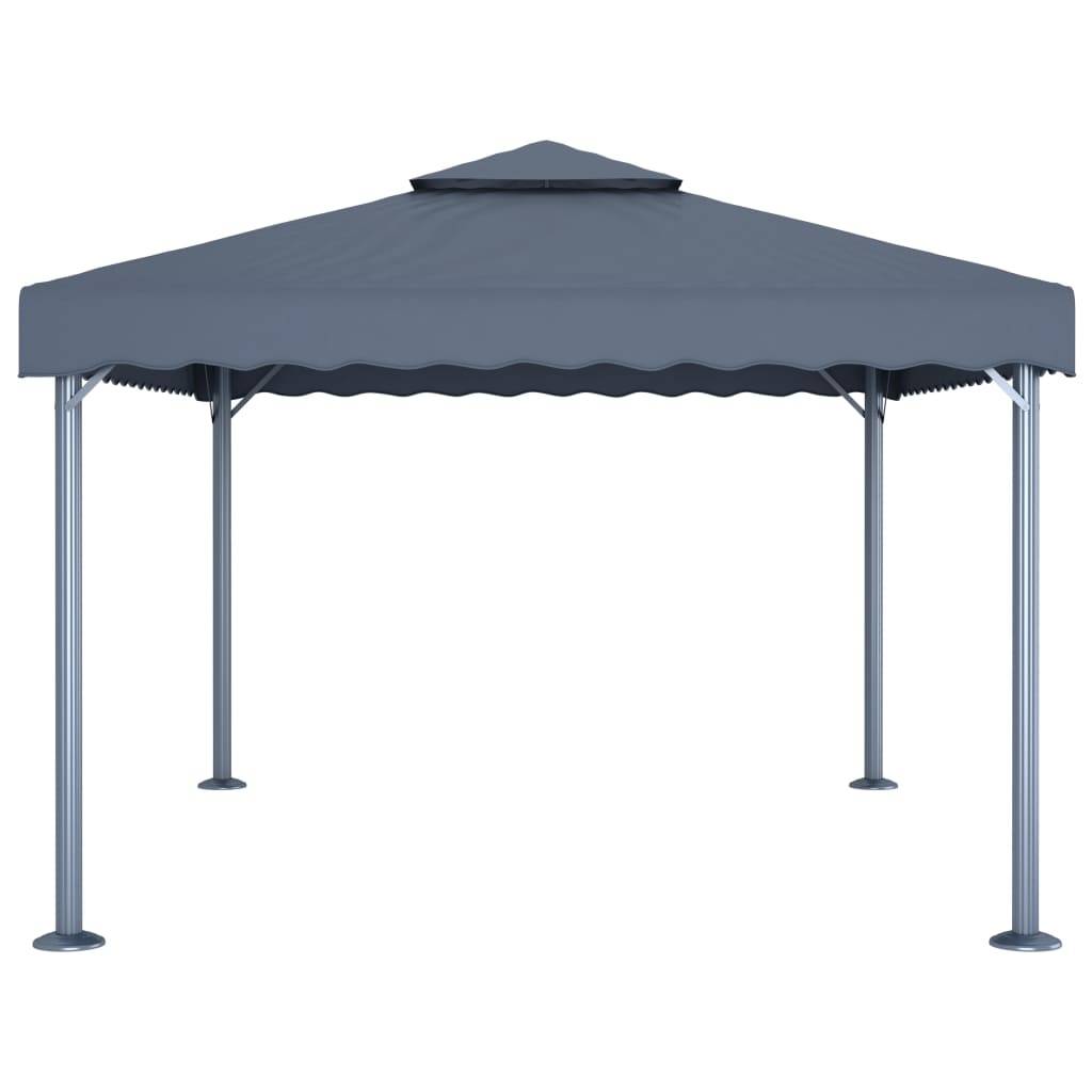 ComfortXL - Tonnelle d'Extérieur Aluminium avec Double Toit et Lumières LED Solaires Anthracite 4x3 m – ComfortXL Outdoor Living - Image 4