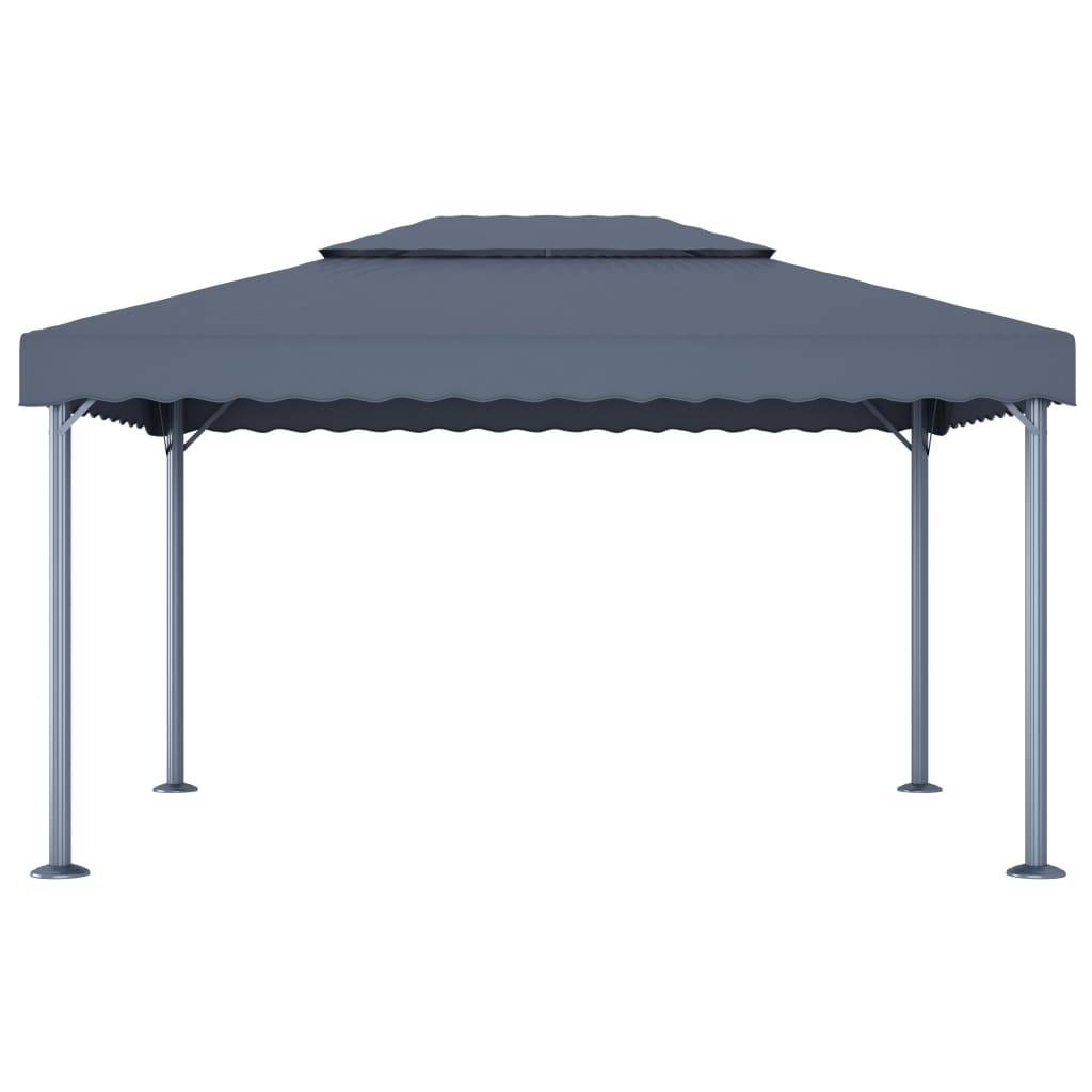 ComfortXL - Tonnelle d'Extérieur Aluminium avec Double Toit et Lumières LED Solaires Anthracite 4x3 m – ComfortXL Outdoor Living - Image 5
