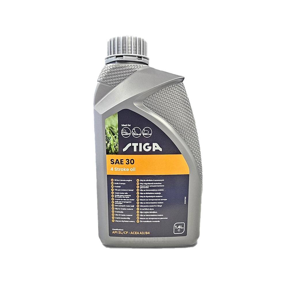Stiga - Huile moteur STIGA SAE 30 4 temps – bidon 1,4 L (réf. 1111 9236 01) - Image 1