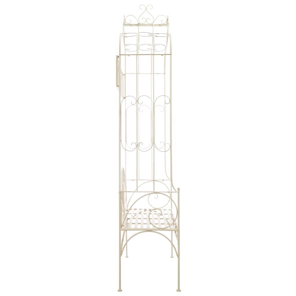 Vidaxl - Banc de jardin 122 cm Fer Blanc antique vidaXL 45434 - Image 4