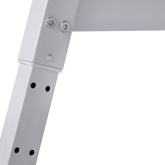 Bureau enfant réglable en hauteur en MDF plateau bleu et piètement métal laqué blanc - ELION - Image 5