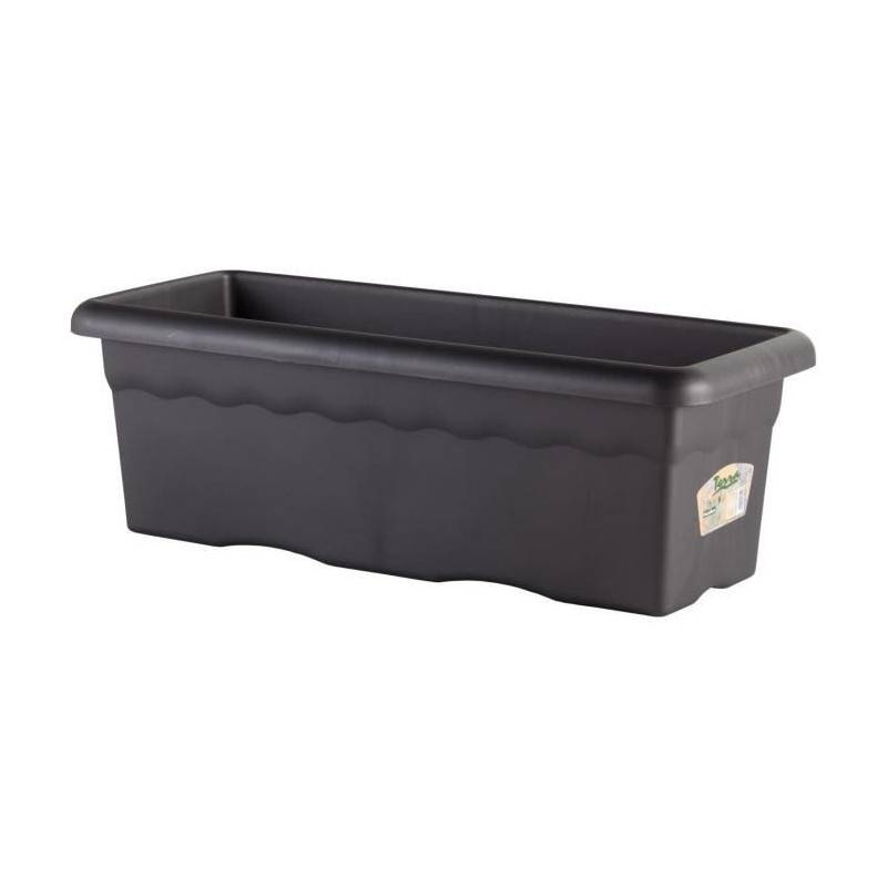 Plastiken Jardiniere Rectangulaire - 80 X 26 Cm - Anthracite - Image 1