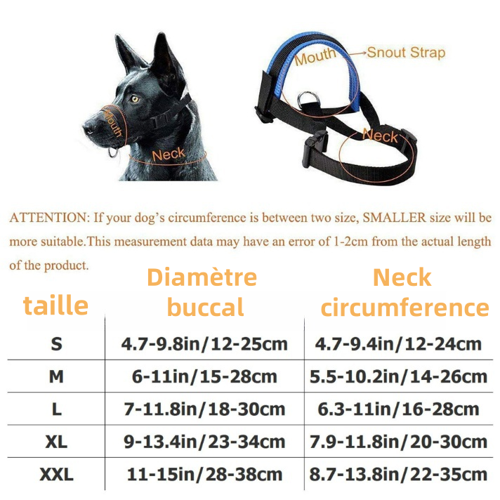 Muselière Ajustable pour Chien - Anti-Morsure & Léchage-Living123 - Image 8