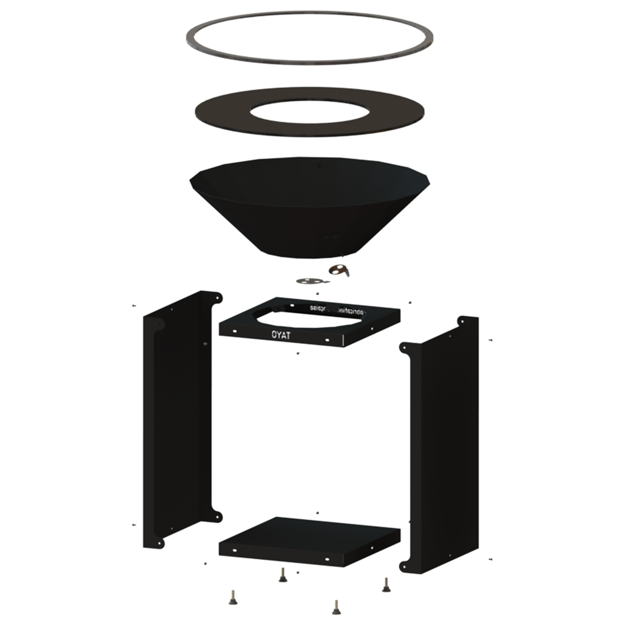 Brasero B.B.O 78 Noir - Ø75 cm Acier thermolaqué - OYAT - Image 5