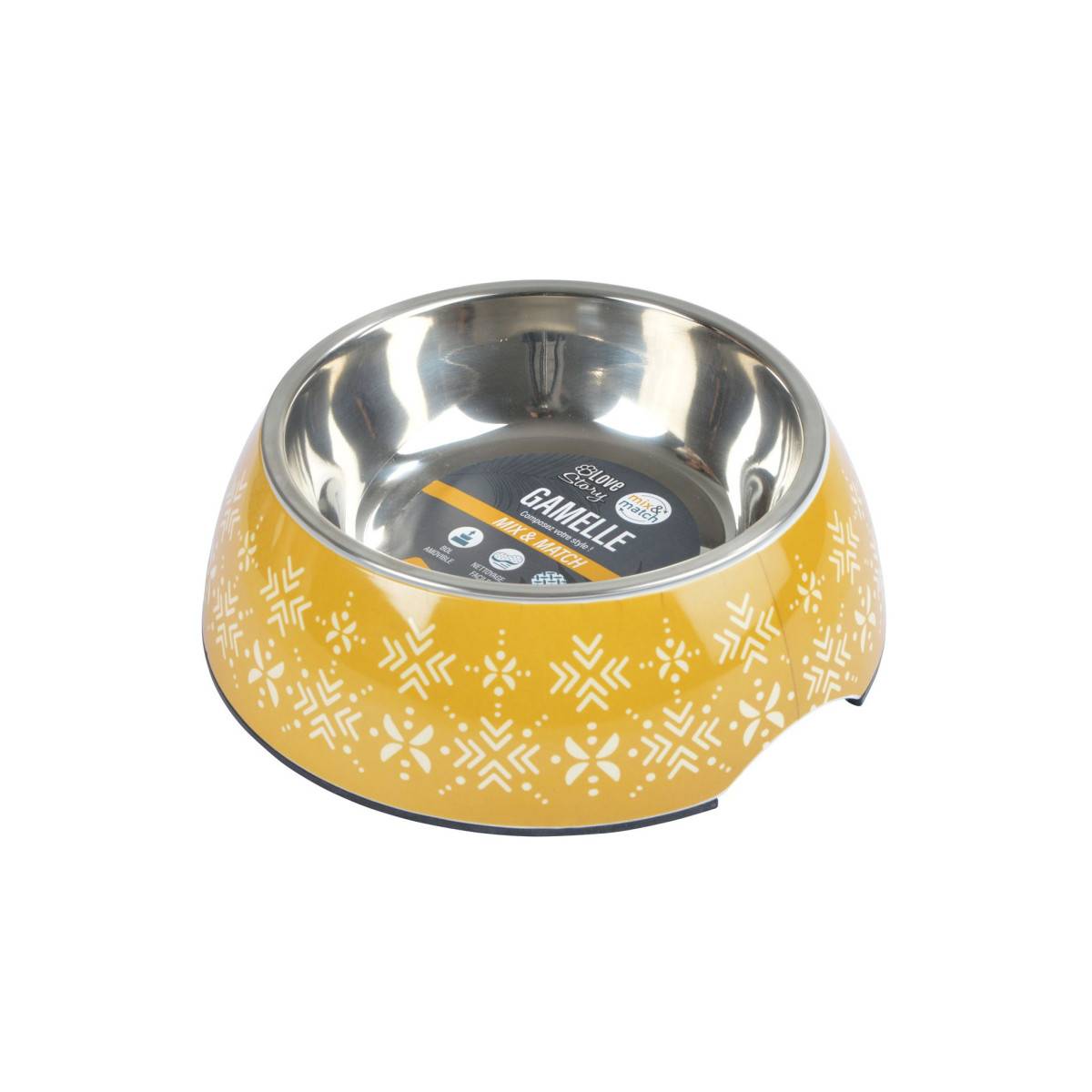 Love Story - Gamelle pour Chien & Chat "Ethnic" 17cm Moutarde - Image 2