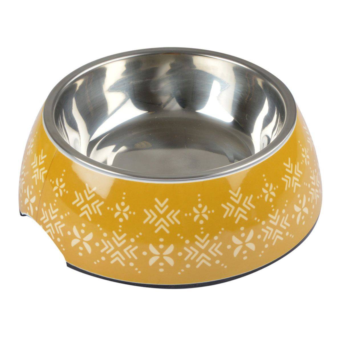 Love Story - Gamelle pour Chien & Chat "Ethnic" 17cm Moutarde - Image 1