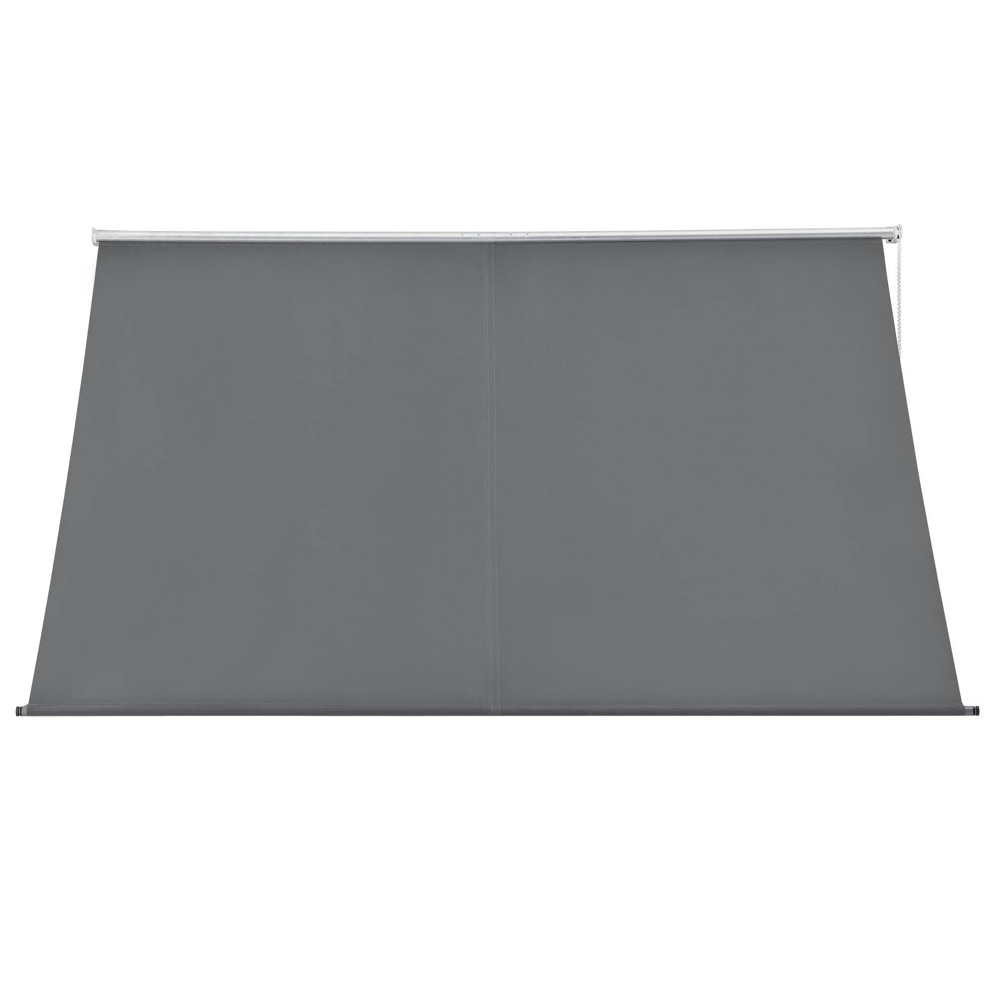 Brise-soleil pare-soleil auvent pour fixer au mur rétractable armature en acier 300 x 120 cm gris - Image 3