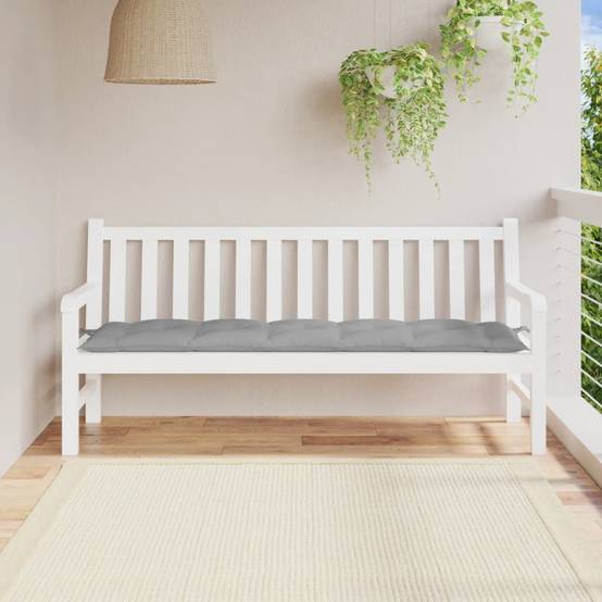 Coussin de banc de jardin gris 180x50x7 cm tissu oxford P120 - Image 2
