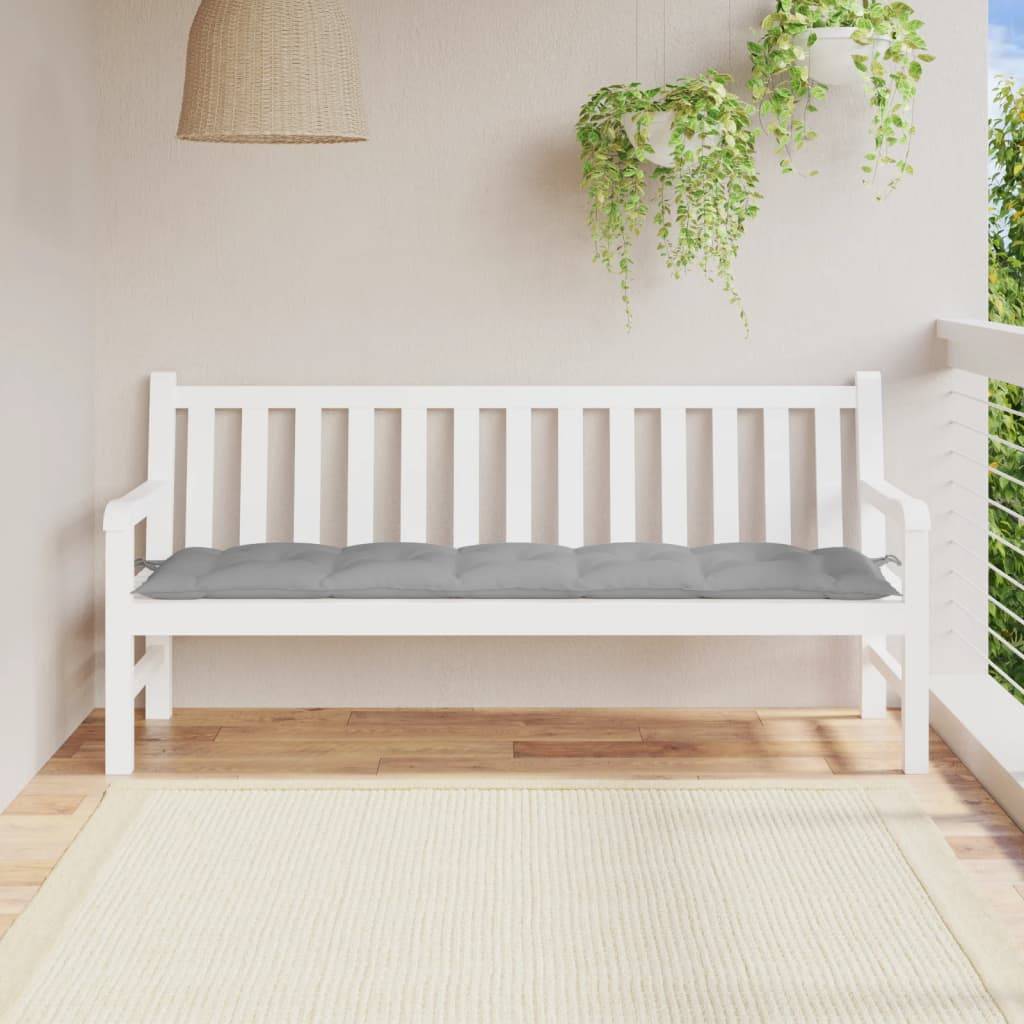 Coussin de banc de jardin gris 180x50x7 cm tissu oxford P120 - Image 2