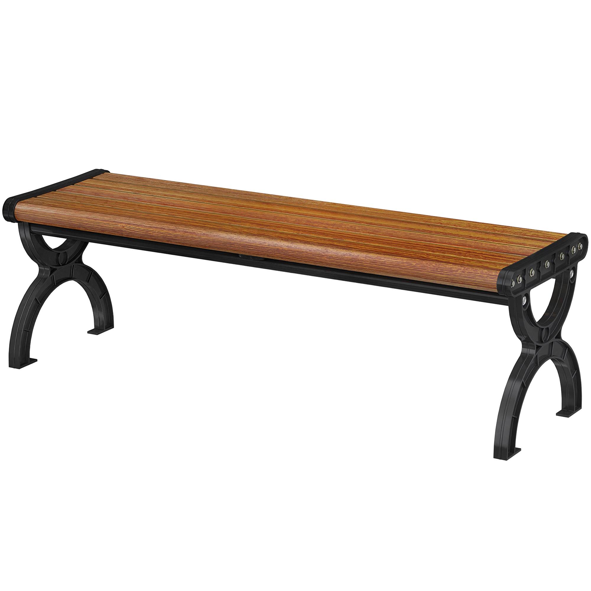 ComfortXL - Banc de jardin 2 places métal et fibre verre espaces publics sans dossier 124cm - ComfortXL Outdoor Living - Image 1