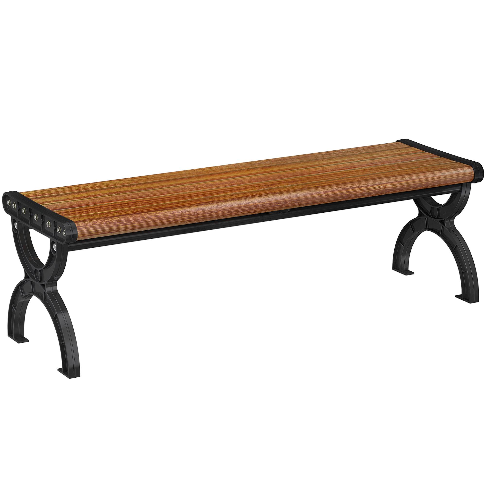 ComfortXL - Banc de jardin 2 places métal et fibre verre espaces publics sans dossier 124cm - ComfortXL Outdoor Living - Image 2