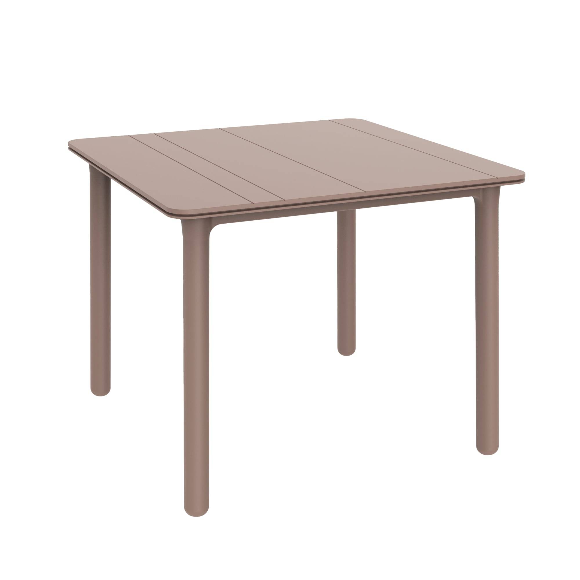 Garbar - Table carrée 90x90 Noa garbar plastique marron - Image 1