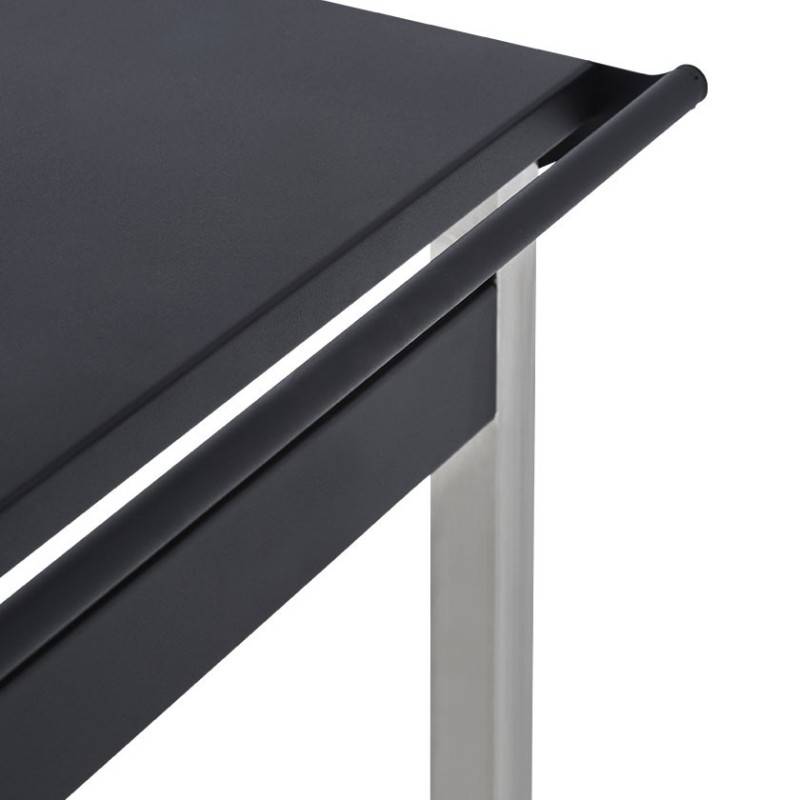 Brasero - Chariot Plancha BRASERO - Aliza - Support Plancha - 2 niveaux de rangements - 96 x 56 cm - Noir et Gris - Image 3