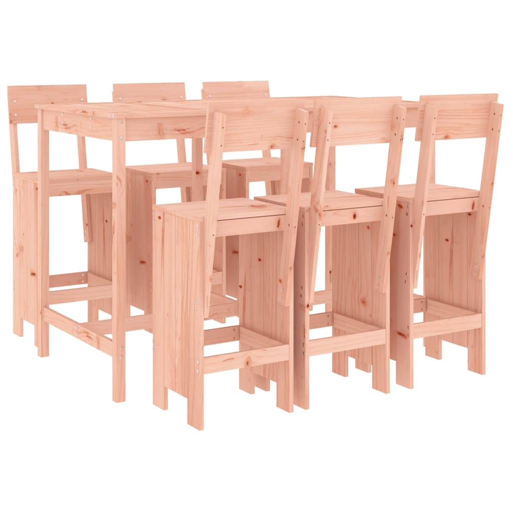 ComfortXL - Ensemble Mange-Debout de Jardin 6 Personnes, Table Haute et Tabourets Bar en Bois de Douglas Massif Brut – ComfortXL Outdoor Living - Image 2