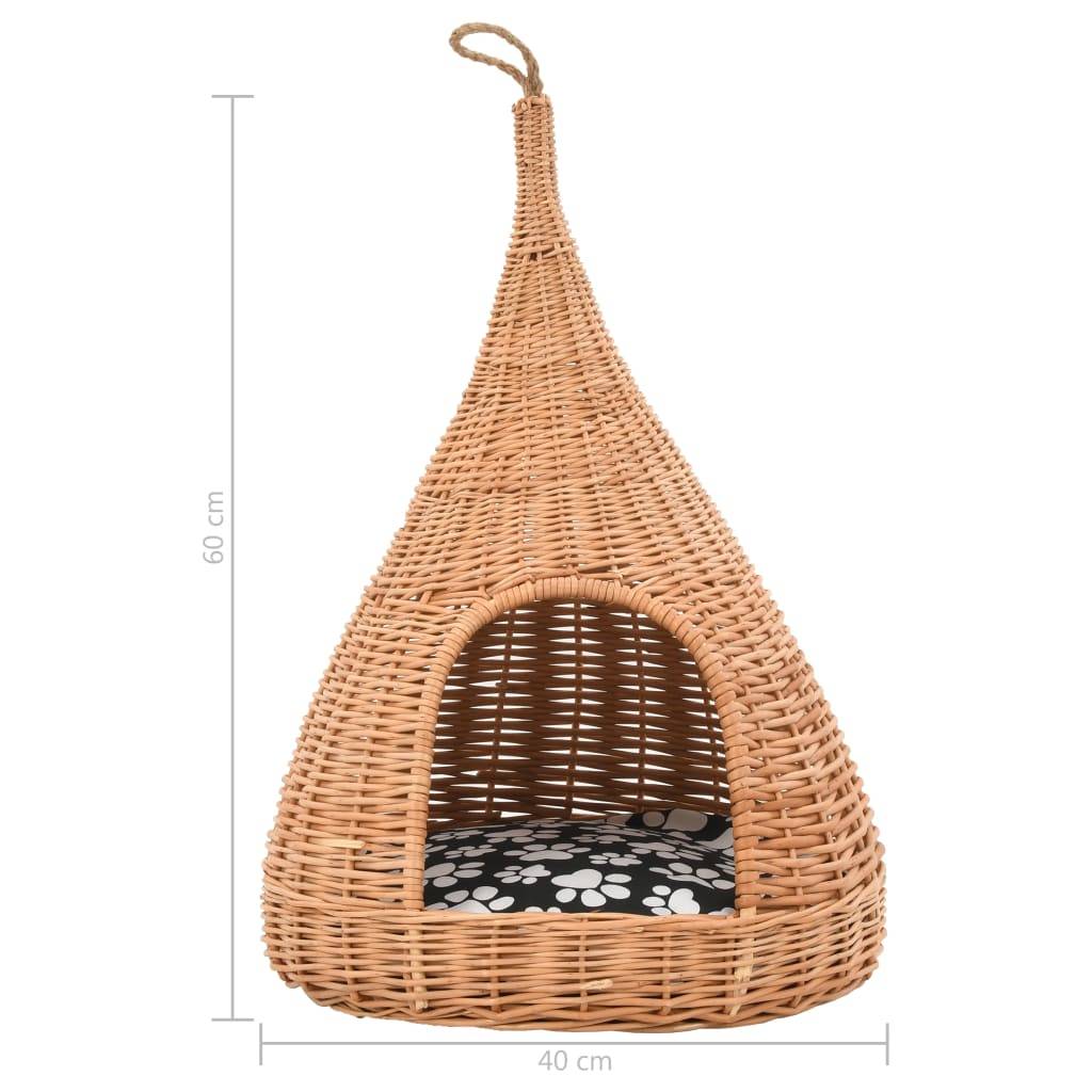 Vidaxl - Panier pour chats avec coussin 40x60 cm Saule naturel vidaXL 170777 - Image 3
