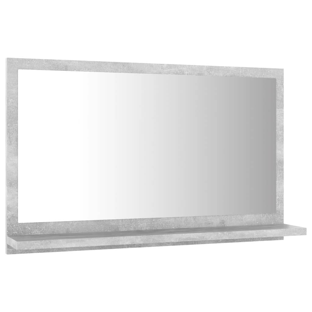 Miroir de salle de bain 60 x 10,5 x 37 cm aggloméré gris - Image 2