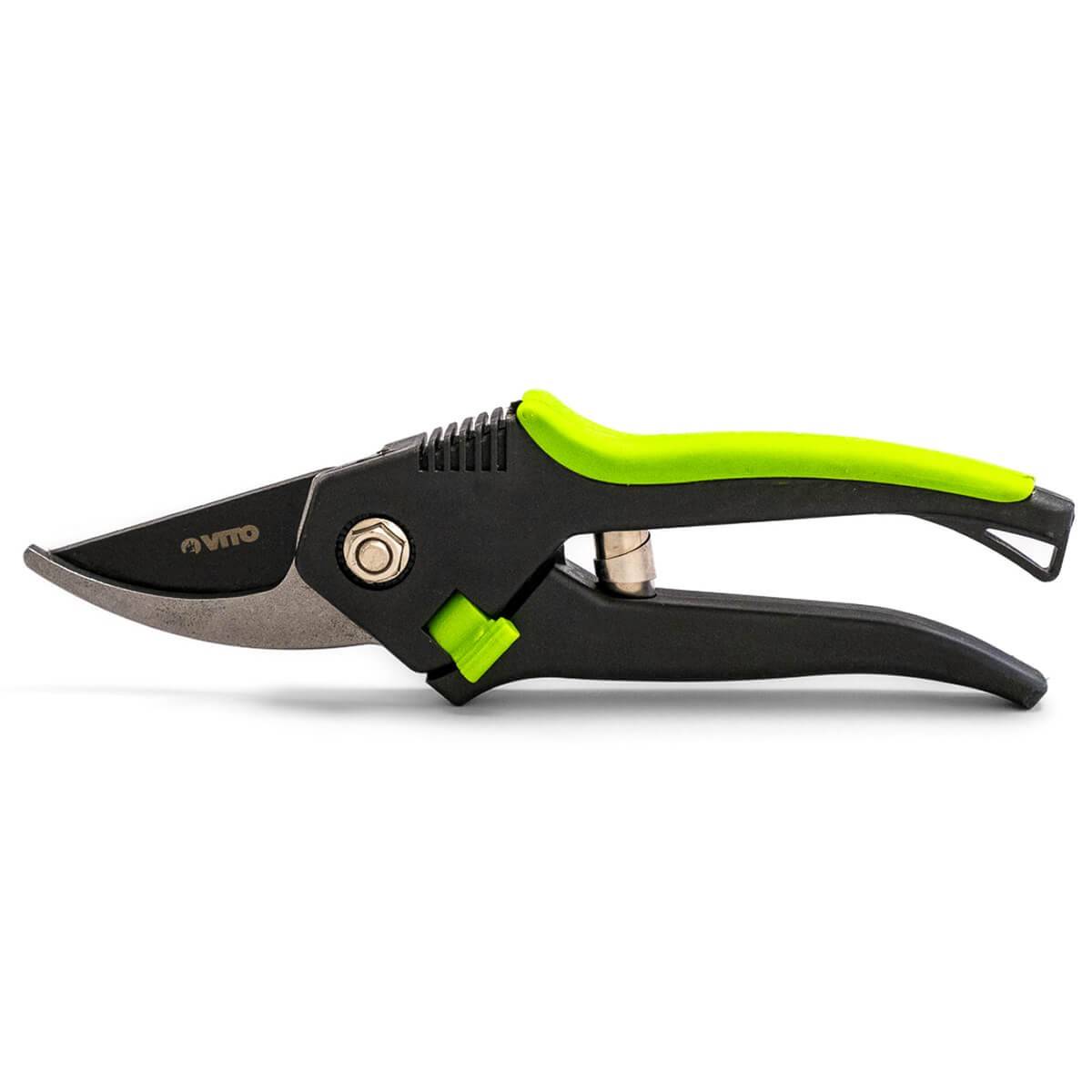 Sécateur de Jardin manuel 20 cm  Ciseaux Jardinage Lame Acier Carbone VITO - Image 3