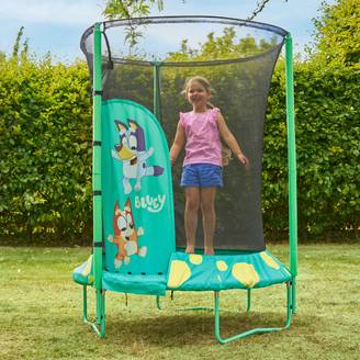 Trampoline rond D140 cm Bluey avec ouverture igloo JUNIOR bleu
